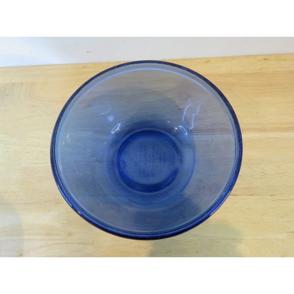 Vintage Set of 3 Anchor Hocking Ovenware Glassware Mixing Bowl Cobalt Blue
